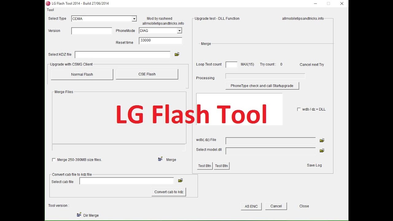 how to use lg flash tool